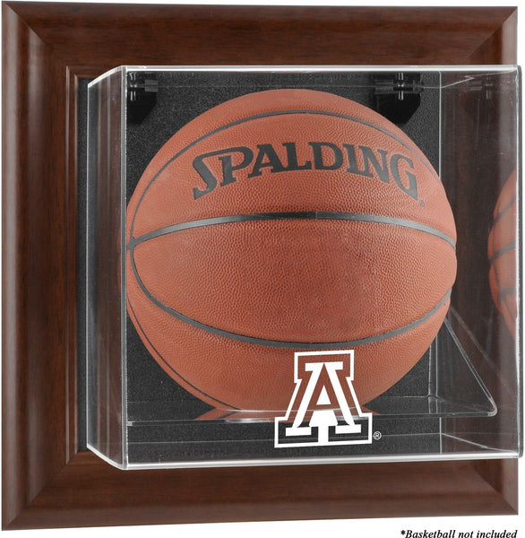 Arizona Wildcats Brown Framed Wall-Mountable Basketball Display Case - Fanatics