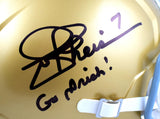 Joe Theismann Autographed Notre Dame F/S Speed Helmet w/Go Irish-Beckett W Holo