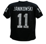 Sebastian Janikowski Autographed/Signed Pro Style Black XL Jersey BAS 33980