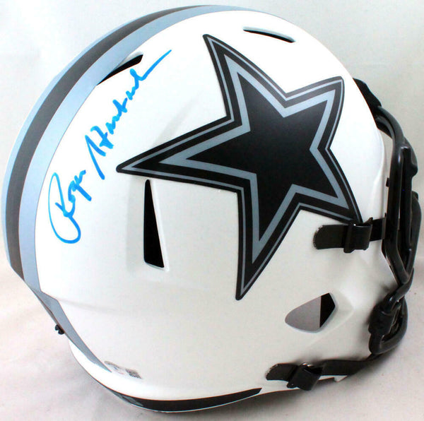 Roger Staubach Autographed Cowboys Lunar Speed F/S Helmet- Beckett W Hologram