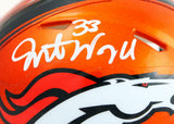 Javonte Williams Autographed Denver Broncos Flash Speed Mini Helmet-BAW Holo