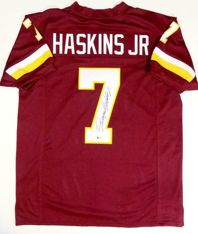 Dwayne Haskins Autographed Maroon Pro Style Jersey - Beckett Auth *7