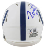 Colts Kwity Paye Authentic Signed Speed Mini Helmet w/ Blue Sig BAS Witnessed
