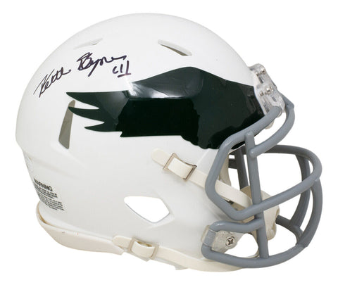 Keith Byars Signed Philadelphia Eagles Mini Speed Replica Throwback Helmet JSA