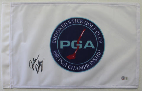 John Daly Autographed/Signed PGA Championship Golf Flag Beckett 35789