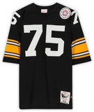 FRMD Joe Greene Pitt Steelers Signed Mitchell & Ness Black Jersey w/"H of 97"