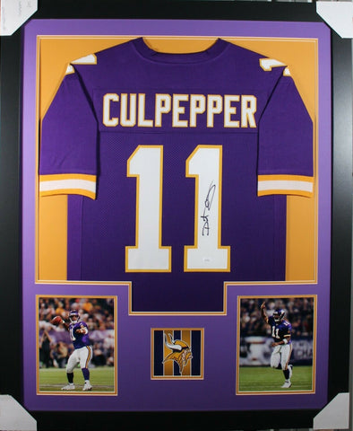DAUNTE CULPEPPER (Vikings purple TOWER) Signed Autographed Framed Jersey JSA