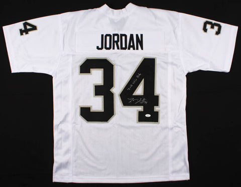 LaMont Jordan Signed Oakland Raiders Jersey Inscribed "Just Win Baby" (JSA COA)