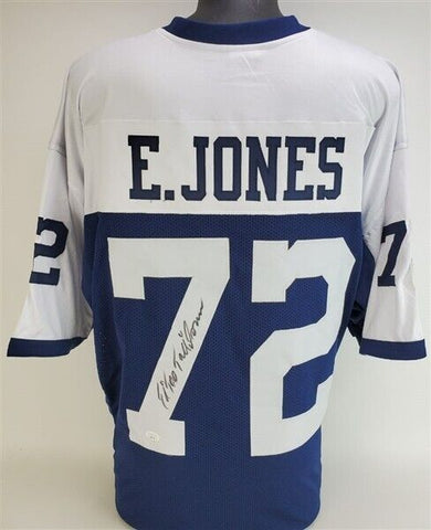 Ed "Too Tall" Jones Signed Cowboy Throwback Jersey (JSA COA) Dallas 3xProBowl DE