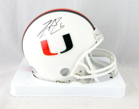 Lamar Miller Autographed Miami White Riddell Mini Helmet- JSA W Auth *Black