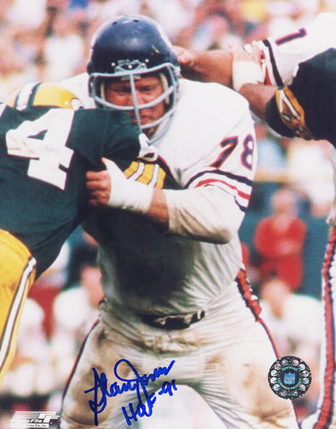 Stan Jones Signed Chicago Bears vs Packers 8x10 Photo w/HOF'91 - (SCHWARTZ COA)