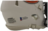 Roquan Smith Autographed Chicago Bears Flat White Mini Helmet Beckett 36160