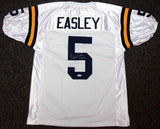 UCLA BRUINS KENNY EASLEY AUTOGRAPHED WHITE JERSEY "CHOF 91" PSA/DNA ITP 28259