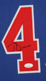 JOE DUMARS (Pistons blue TOWER) Signed Autographed Framed Jersey JSA