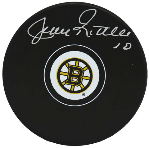 Jean Ratelle Signed Boston Bruins Logo Hockey Puck - (SCHWARTZ SPORTS COA)