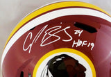 Champ Bailey Autographed Redskins F/S Speed Helmet W/ HOF- JSA W Auth *White