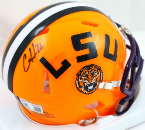 Clyde Edwards-Helaire Autographed LSU Tigers Speed Mini Helmet-Beckett W Holo