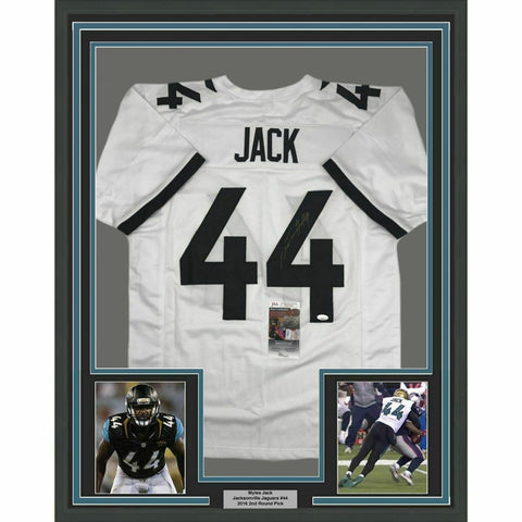 FRAMED Autographed/Signed MYLES JACK 33x42 Jacksonville White Jersey JSA COA