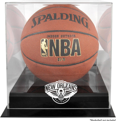 New Orleans Pelicans Black Base Logo Basketball Display Case