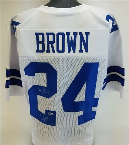 Larry Brown "SB XXX MVP" Signed Dallas Cowboys Custom Jersey (Beckett COA) C.B.