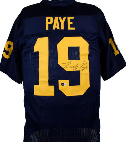 Kwity Paye Autographed Blue College Style Jersey *Full Name- Beckett W Hologram