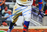 Ronald Acuna Autographed Atlanta Braves Celebration 16x20 Photo- Beckett W *Blue