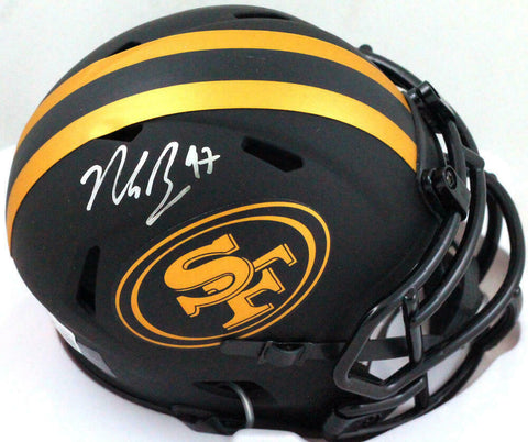 Nick Bosa Autographed San Francisco 49ers Eclipse Speed Mini Helmet- Beckett W *