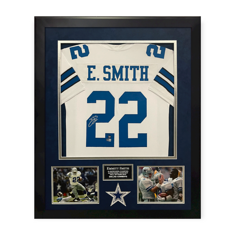 Emmitt Smith Signed Autographed Jersey Framed to 32x40 Beckett