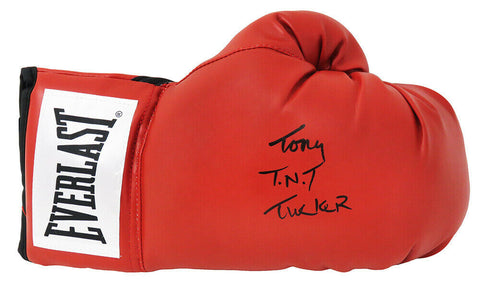 Tony Tucker Signed Everlast Red Boxing Glove w/TNT - SCHWARTZ COA