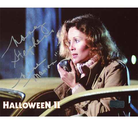 Nancy Stevens Signed Halloween Unframed 8x10 Photo - Radio with Inscription