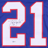 Tiki Barber Signed New York Giants Jersey (Beckett COA) 3xPro Bowl R.B 2004-2006