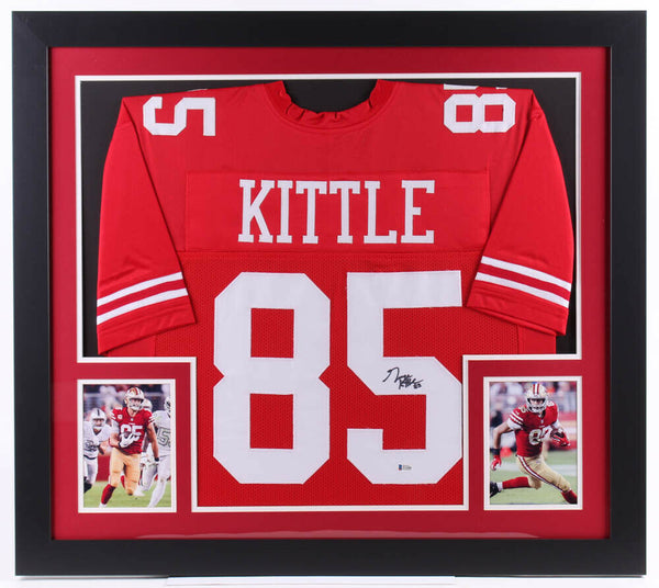 George Kittle Signed San Francisco 49ers 31x 35 Custom Framed Jersey