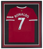 Cristiano Ronaldo Signed Framed Adidas Manchester United Soccer Jersey BAS LOA