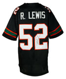 Ray Lewis Signed Custom Black Pro Style Football Jersey BAS ITP