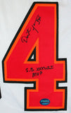 Dexter Jackson Autographed White Pro Style Jersey w/ SB MVP-Prova Auth *Black