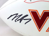 Michael Vick Autographed Virginia Tech Logo Football - JSA W Auth *Black