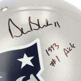 Drew Bledsoe NE Patriots Signed VSR4 Authentic Helmet & "1993 #1 Pick" Insc