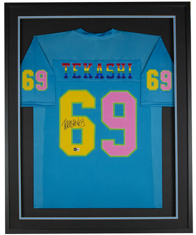Tekashi 6ix9ine Signed Framed Custom Rainbow Football Jersey BAS