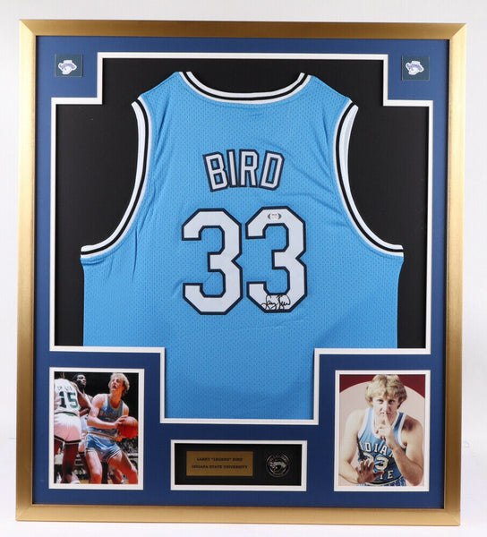 Larry Bird Signed Indiana State Sycamores Jersey (Bird Hologram)