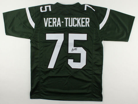 Alijah Vera-Tucker Signed New York Jets Jersey (JSA COA) 2021 1st Rnd Pk O-Line