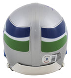 Seahawks Brian Bosworth Authentic Signed Throwback Rep Mini Helmet BAS Witnessed