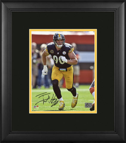 T.J. Watt Pittsburgh Steelers Framed Autographed 8" x 10" Pass Rush Photograph