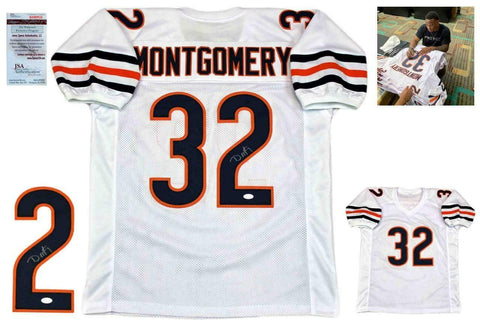 David Montgomery Autographed SIGNED Jersey - White - JSA Authentic