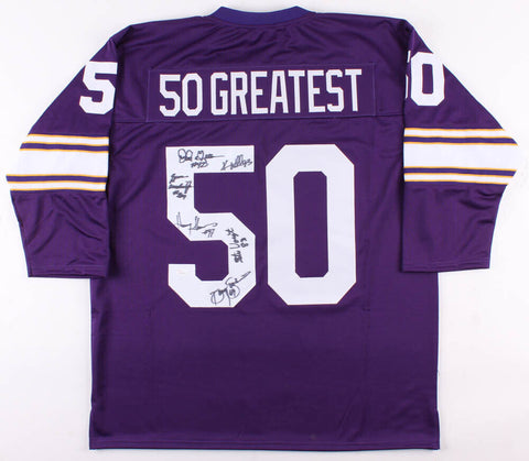 Minnesota Vikings "Greatest" Jersey Signed by (6) w Thomas, Gilliam,Sutherland +