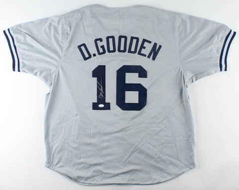 Dwight "Doc" Gooden Signed Yankees Dr K Jersey (JSA COA) 3xWorld Series Champ