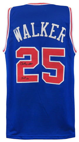 Chet Walker Signed Blue Throwback Custom Basketball Jersey w/HOF'12 - (SS COA)