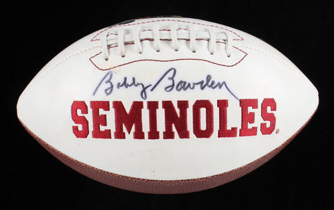 Bobby Bowden Signed Florida State Seminole Logo Football (Beckett COA) Died 2021