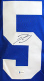 Darius Leonard Autographed Blue Pro Style Jersey- Beckett W *Black