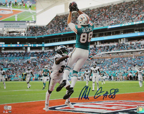 Mike Gesicki Autographed/Signed Miami Dolphins 16x20 Photo BAS 30848