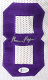 Purple People Eaters Autographed White Pro Style Jersey- Beckett W Auth *Silver